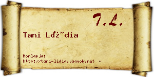 Tani Lídia névjegykártya
